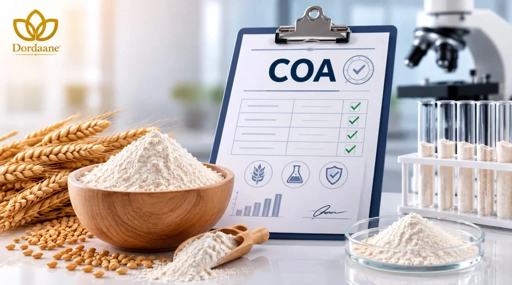 COA نشاسته گندم COA نشاسته گندم
