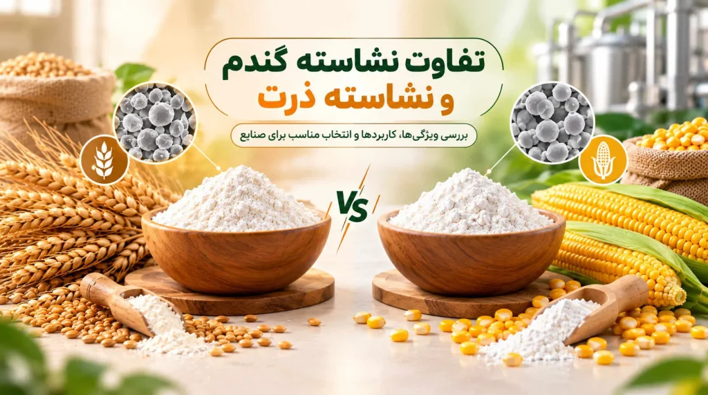 تفاوت نشاسته گندم و نشاسته ذرت
